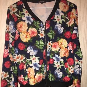 Floral Bomber Jacket